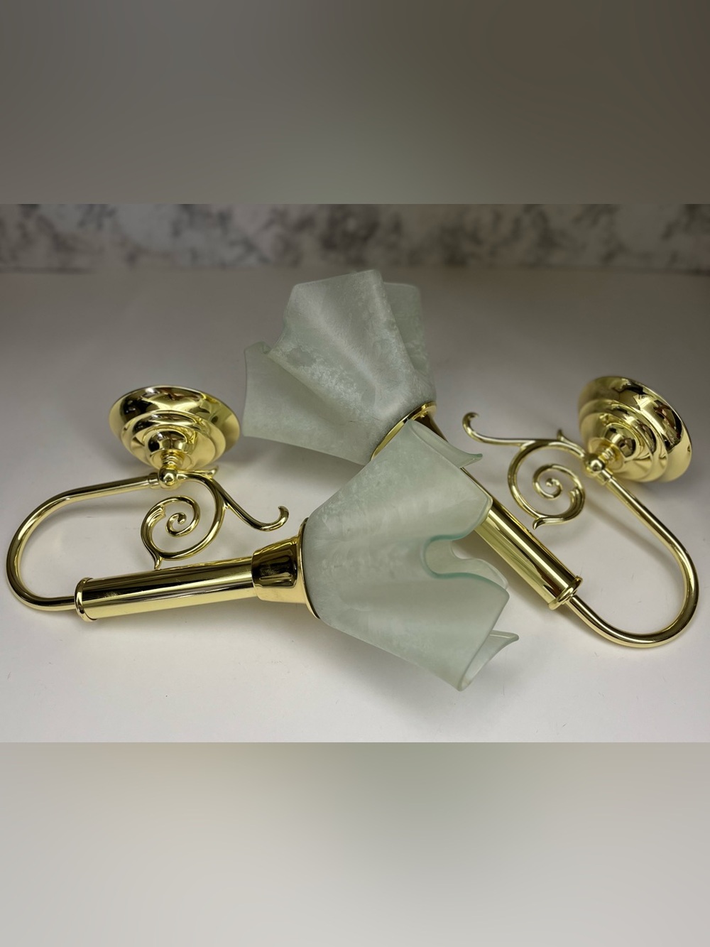 Vintage PartyLite Venetian Brass Wall Sconces - Set of 2